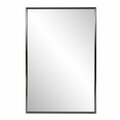 Homeroots Brushed Titanium Rectangular Wall Mirror 401213